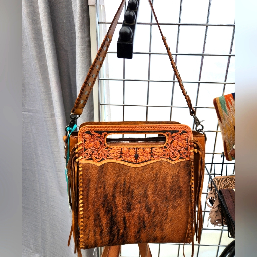 Cowhide tote